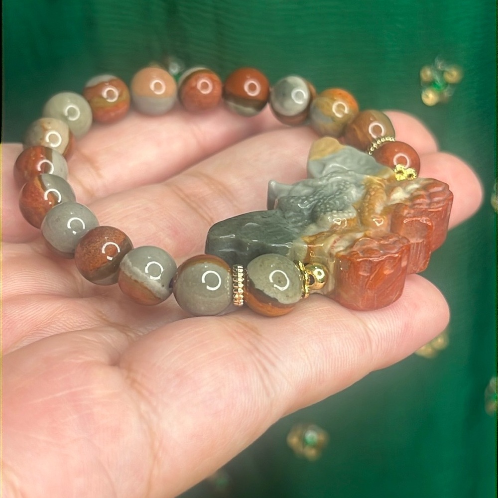 Polychrome Yinglong Carving Bracelet - Picture 9 of 16
